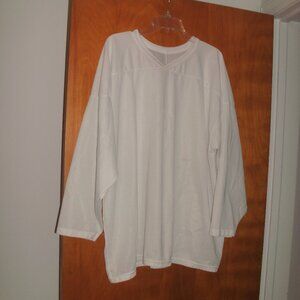 Vintage CCM Maska Blank White Air Knit Hockey Jersey Sweater made In Canada XXL